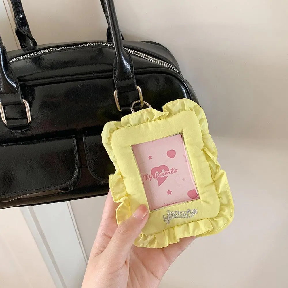 Ins Style Korea Sweet Girl Photo Card Case For 3 Inch Photocard Soft Pillow Shaped Photocard Holder K-Pop Idol Goo Card Holder