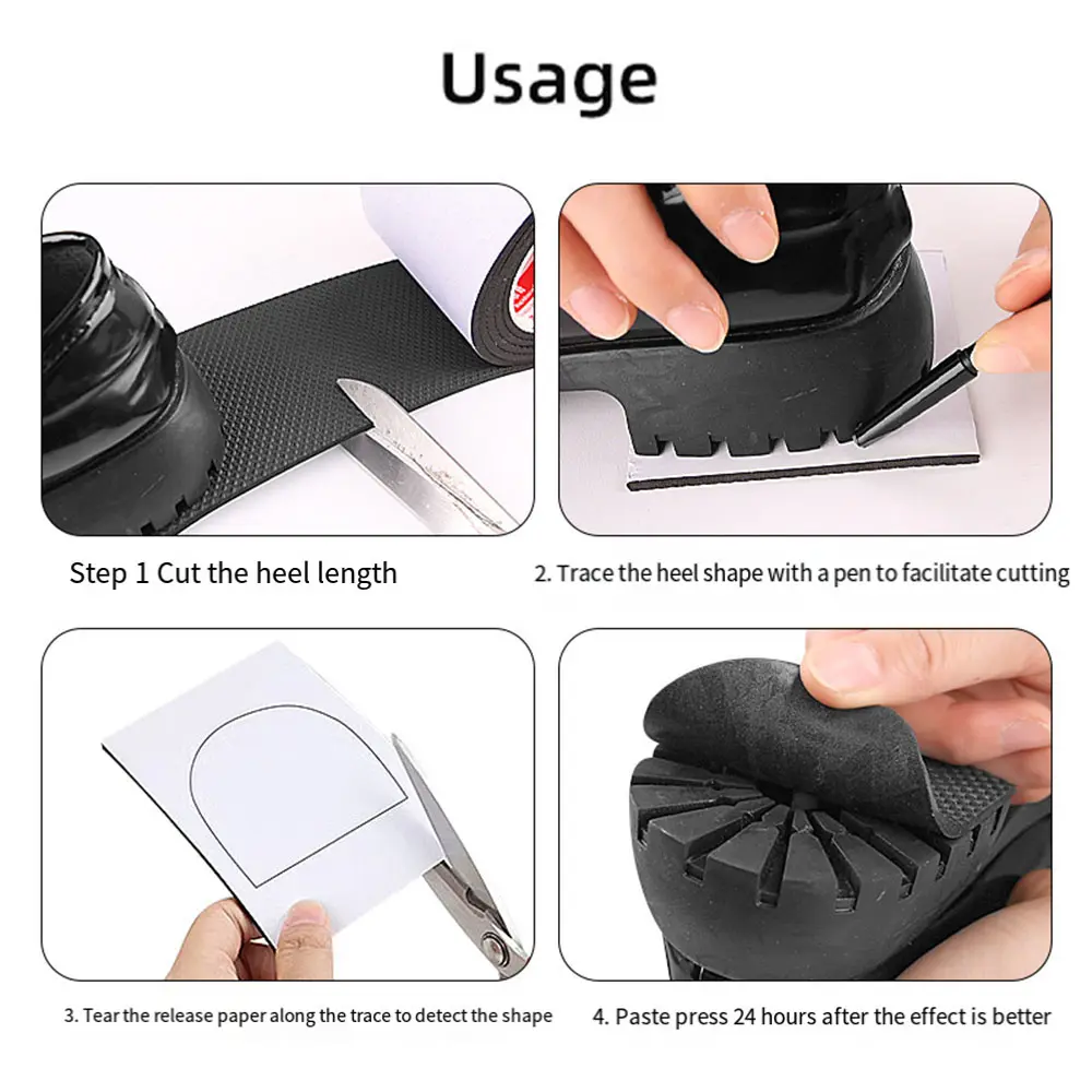 1 Roll Shoes Wear-resistant Sole Anti-Slip Rubber Soles Croppable Self Adhesive Shoe Sticker Pads Protector For Sneakers New