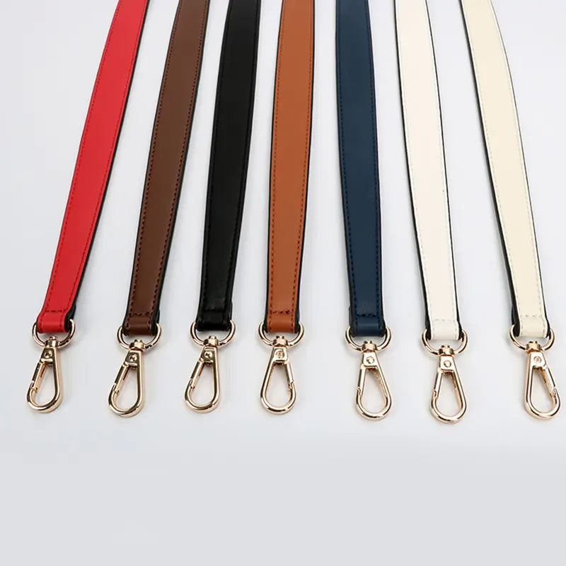 100% Genuine Leather Bag Strap handles for women's bags Golden Buckle Replacement Bag Belt Short Shoulder Belt bag accessories