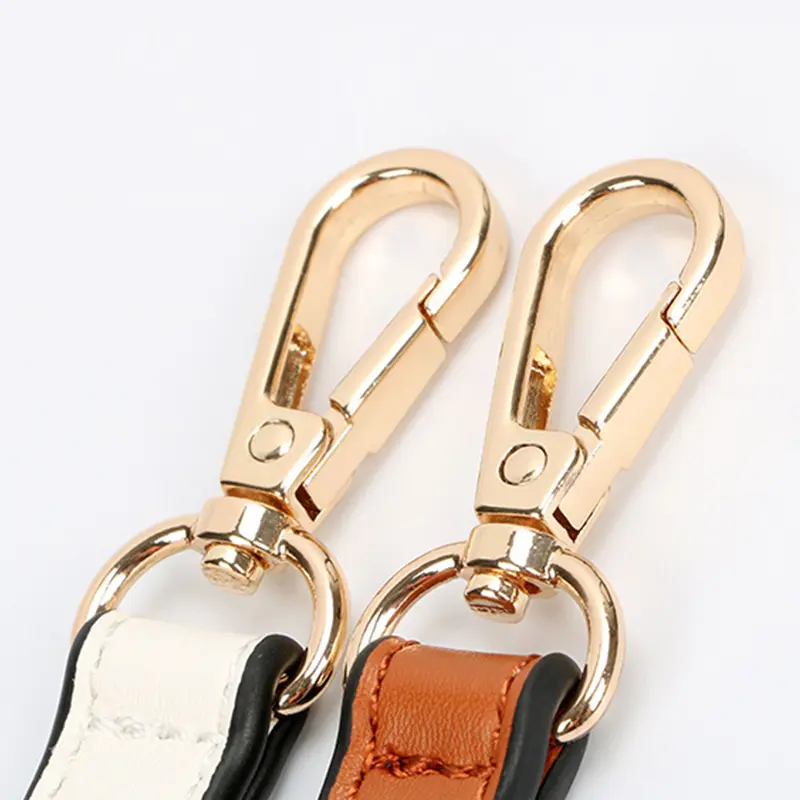 100% Genuine Leather Bag Strap handles for women's bags Golden Buckle Replacement Bag Belt Short Shoulder Belt bag accessories