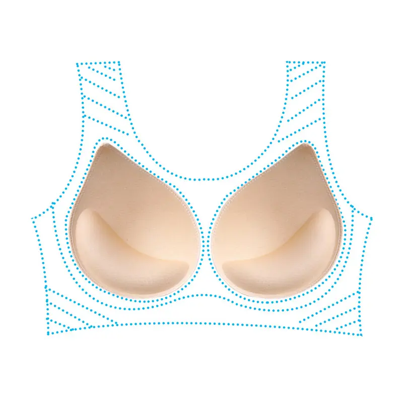 1pair Thick Sponge Bra Pads for Women Swimsuit Breast Push Up Breast Enhancer Removeable Bra Pads Inserts Cups Bra Accessories