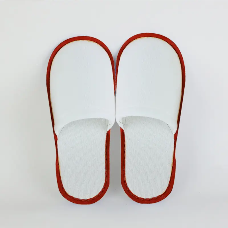1 Pair Disposable High Quality Closed Toe Non-slip Hotel Slippers White Disposable Hotel Bathroom Slippers Unisex Spa Slippers