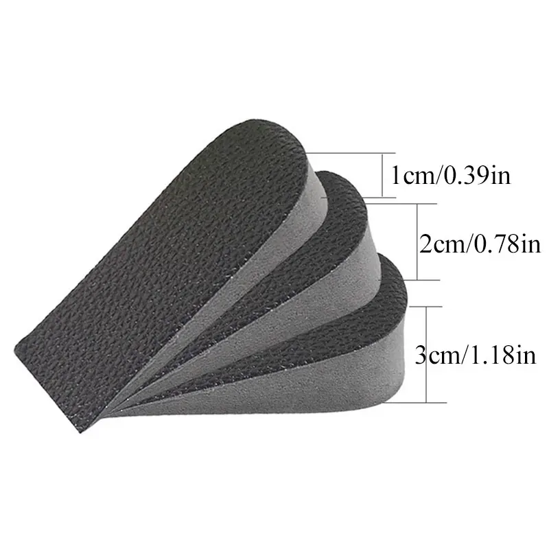 Invisible Height Increased Insoles 1/2/3cm EVA High Increase Men Women Soft Foot Insoles Anti-slip Heel Pads Insert For Shoes