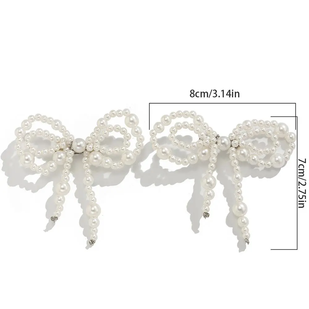 Fashion Heart Pearl Bow Brooch Tassel Button Clasps Fixed Clothes Pin Adjustable Detachable Jean Fit Tighten Buckle Unisex