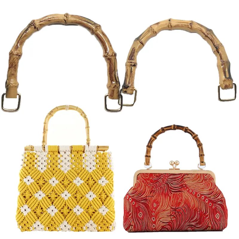 DIY With Buckle Bag Accessories Gift Box Handle Bamboo Purse Handles Handbag Band Handle Shoulder Bag Strap Bamboo Bag Handles
