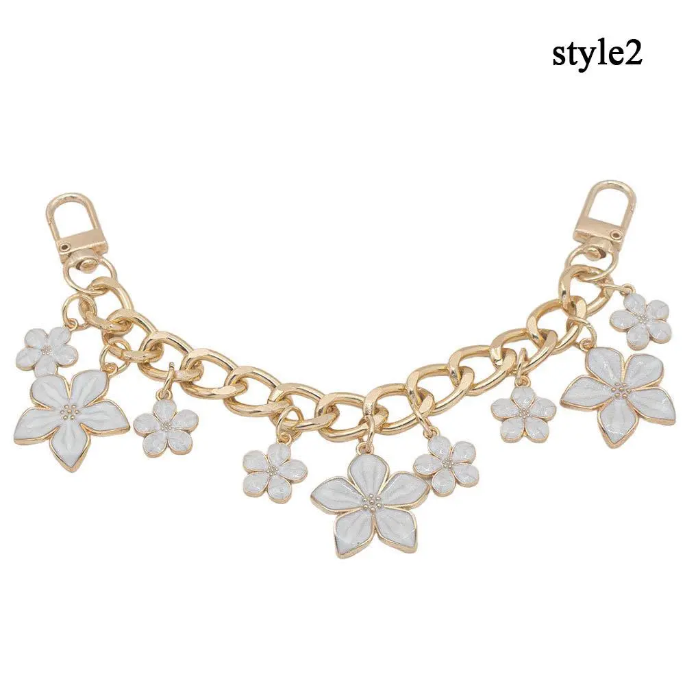 HOT Cherry Blossom Bag Pendant Chain Bow Heart Enamel Phone Charm Bag Chain Bag Extension Strap Crossbody Bag Accessories