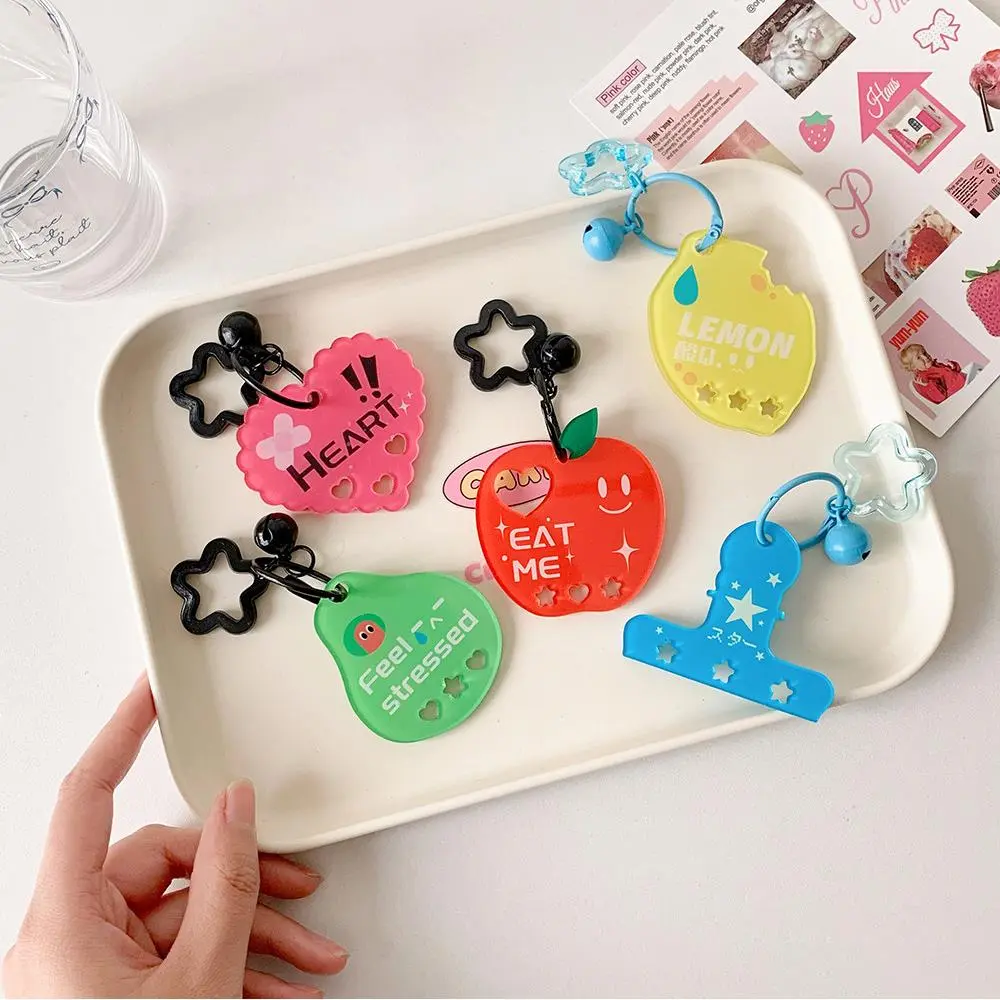 Cute Acrylic Fruit Shape Bag Pendant Backpack Decor Keychain Buckle Decoration Keychain DIY Scrapbook Ita Bag Decor Accessorie