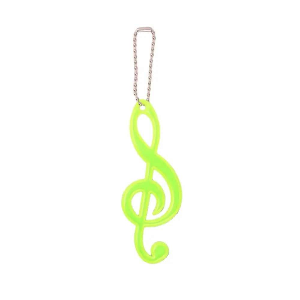 5pcs Korean Ins Music Note Keychain Colorful Reflective Pendants Backpack Key Chain Waterproof Keyring For Bag 10CM Keyring