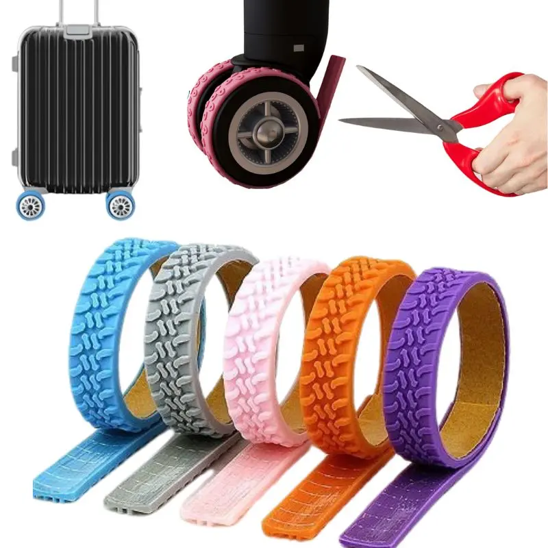4PCS Luggage Wheels Protector Silicone Suitcase Wheel Protection Case Reduce Noise Wheels Caster Shoes Travel Luggage Accessory