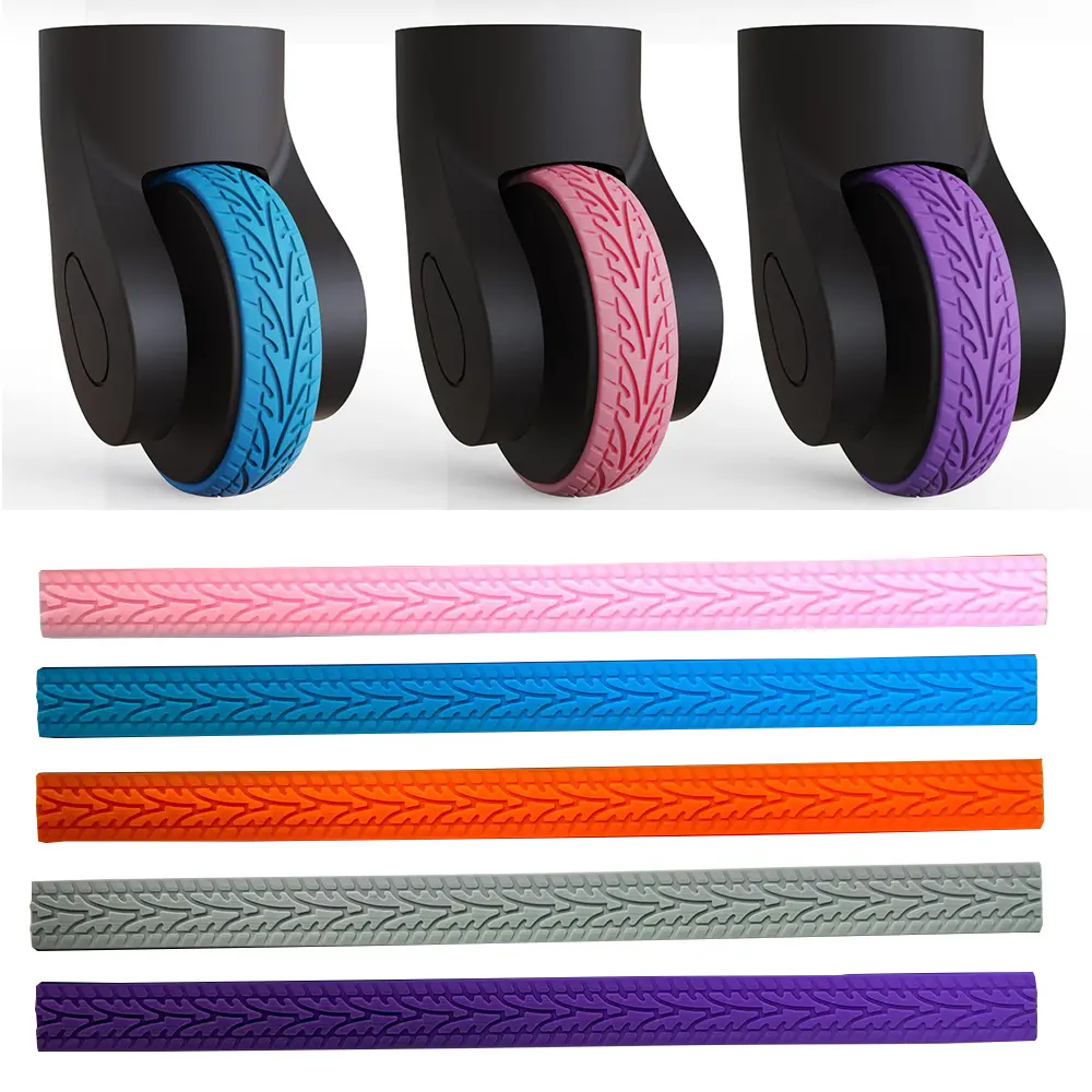 4PCS Luggage Wheels Protector Silicone Suitcase Wheel Protection Case Reduce Noise Wheels Caster Shoes Travel Luggage Accessory