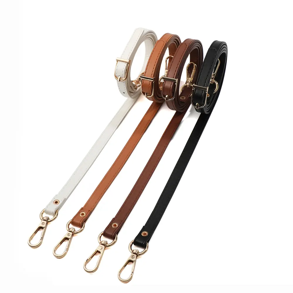 128cm PU Leather Bag Strap Long Adjustable Crossbody Strap Bag Belt Replacement Belt Shoulder Strap 1.2cm Wide Bags Handles