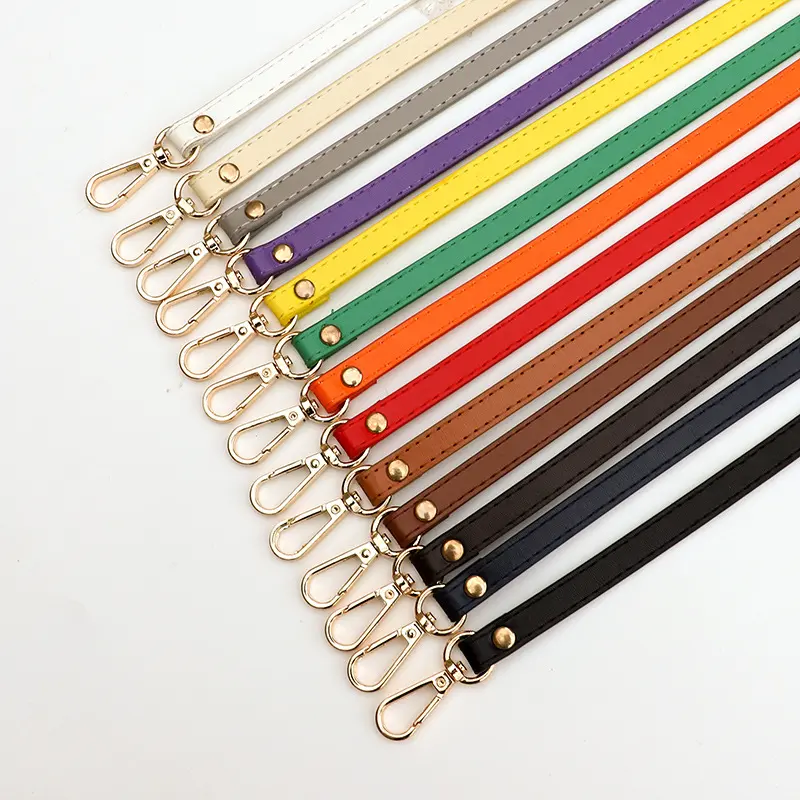 128cm PU Leather Bag Strap Long Adjustable Crossbody Strap Bag Belt Replacement Belt Shoulder Strap 1.2cm Wide Bags Handles