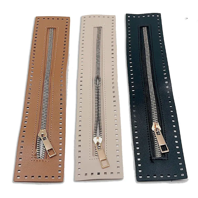 27CM Practical Replaceable Zipper DIY Sewing Leather Zipper Useful For Crochet Bag Handbag Hardware Solid Color Stitch Zipper