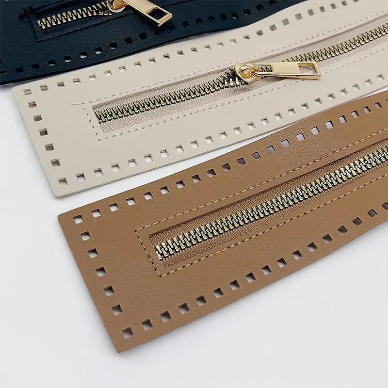 27CM Practical Replaceable Zipper DIY Sewing Leather Zipper Useful For Crochet Bag Handbag Hardware Solid Color Stitch Zipper