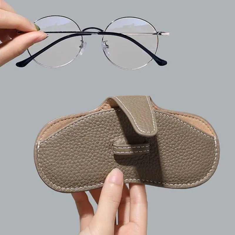 Hot Leather Soft Glasses Bag Fashion Portable Glasses Case Sunglasses Box Solid Eyewear Protector Case Pouch Bag Accessories