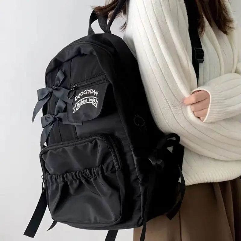 Fashion Backpack Canvas Women Backpack Anti-theft Shoulder Bags New School Bag for Teenager Girls School Backapck Female Y2K