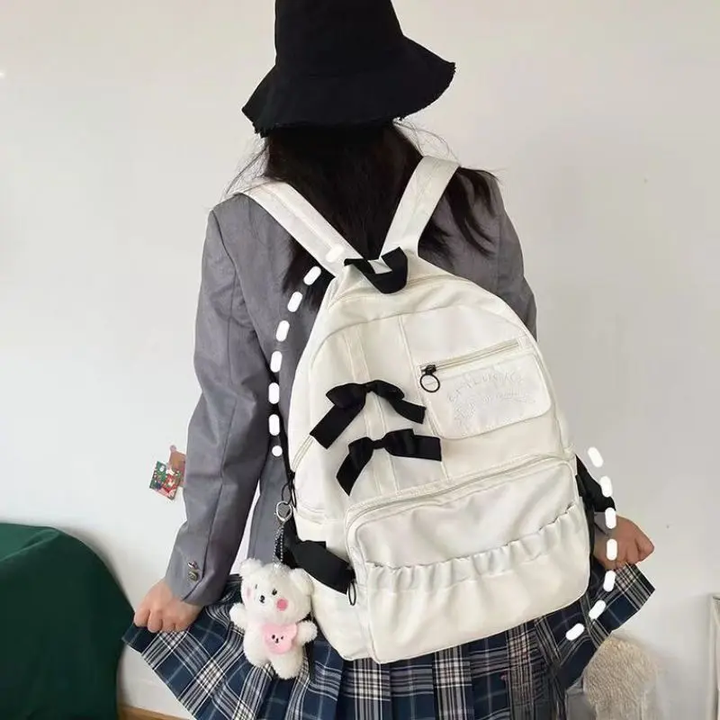 Fashion Backpack Canvas Women Backpack Anti-theft Shoulder Bags New School Bag for Teenager Girls School Backapck Female Y2K