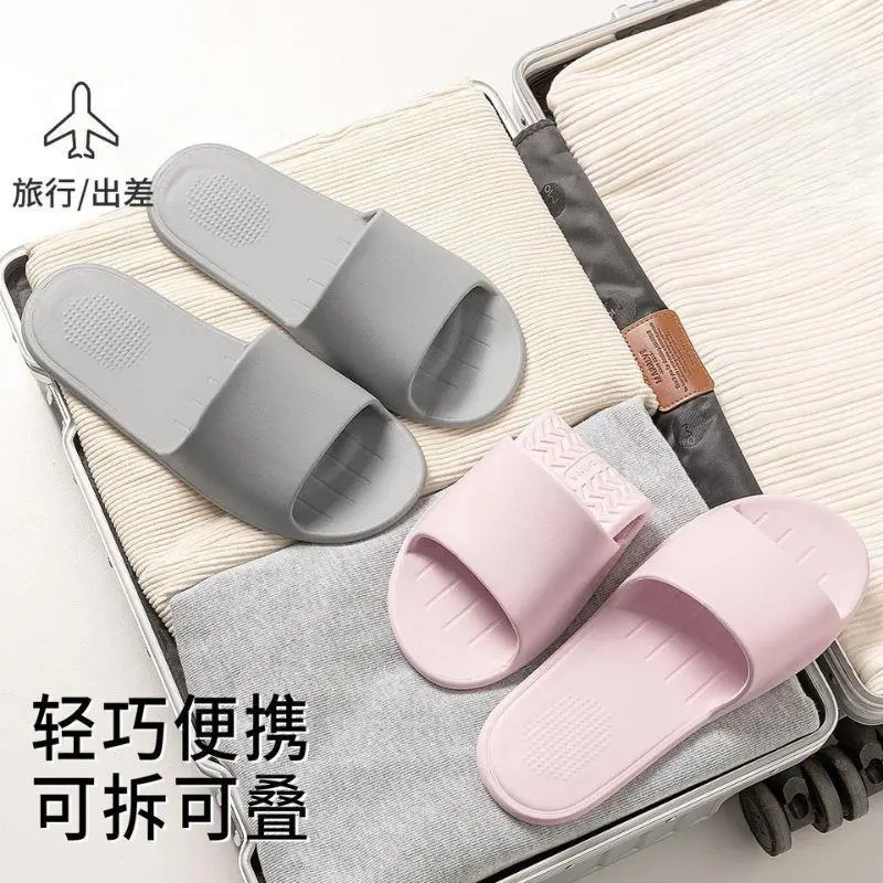 Foldable Travel Slippers For Women, Portable Travel, Anti Slip Beach, Men's Business Trip, Hotel, Shower Friendly Slippers