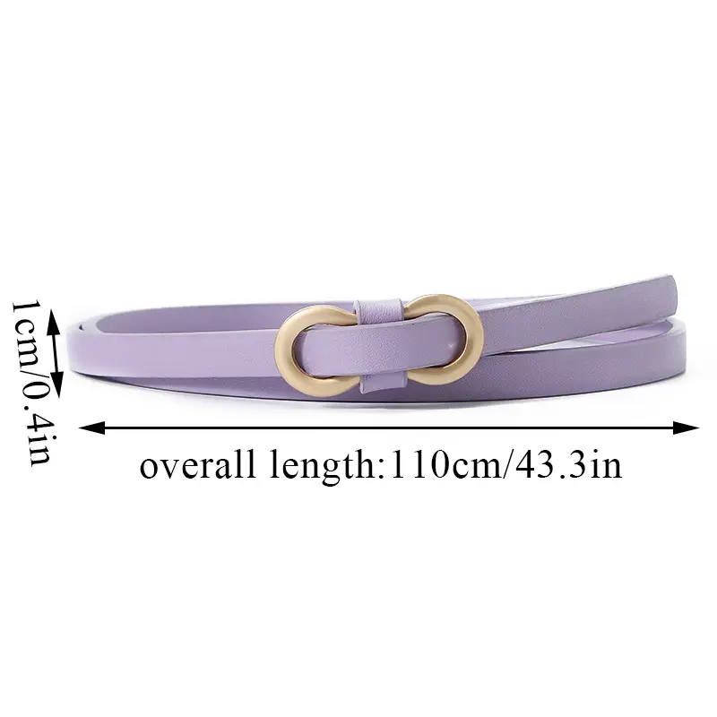 Luxury Brand Women Belts Thin Golden Buckle PU Leather Strap For Dress Trousers Casual Black Ladies Female Designer Waistband