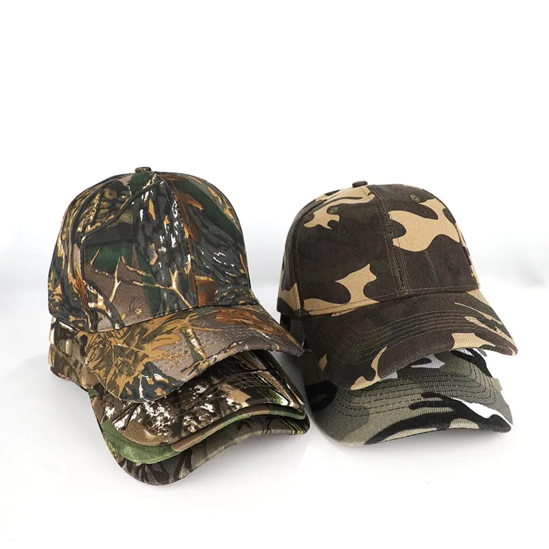Unisex Camo Baseball Cap Camouflage Hat Adjustable Outdoor Sunscreen Quick-Drying Cap UV Protection Camping Hunting Hat