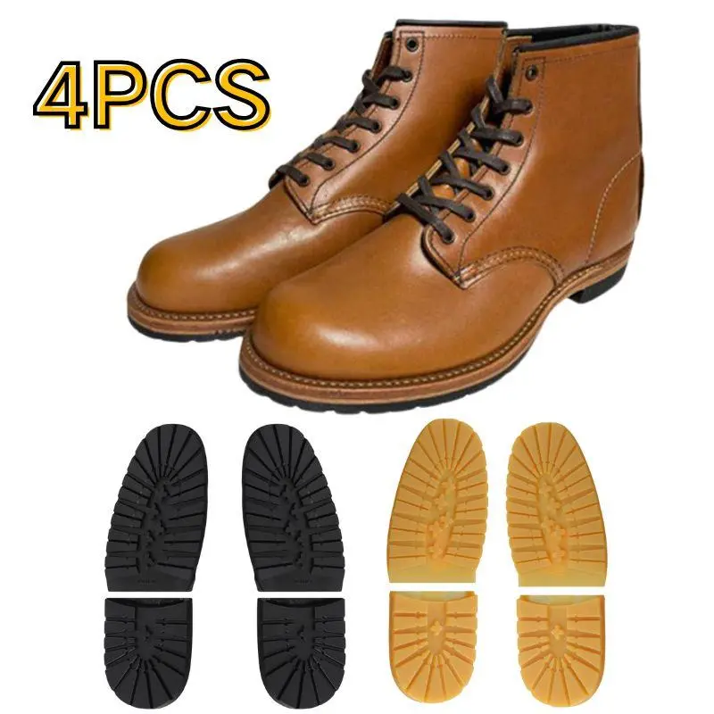 4PCS Anti Slip Foot Pads Forefoot Sole Protector Repair Worker Rubber Soles Wear-resistant Outsole Sneakers Heel Rubber Shoe Pad