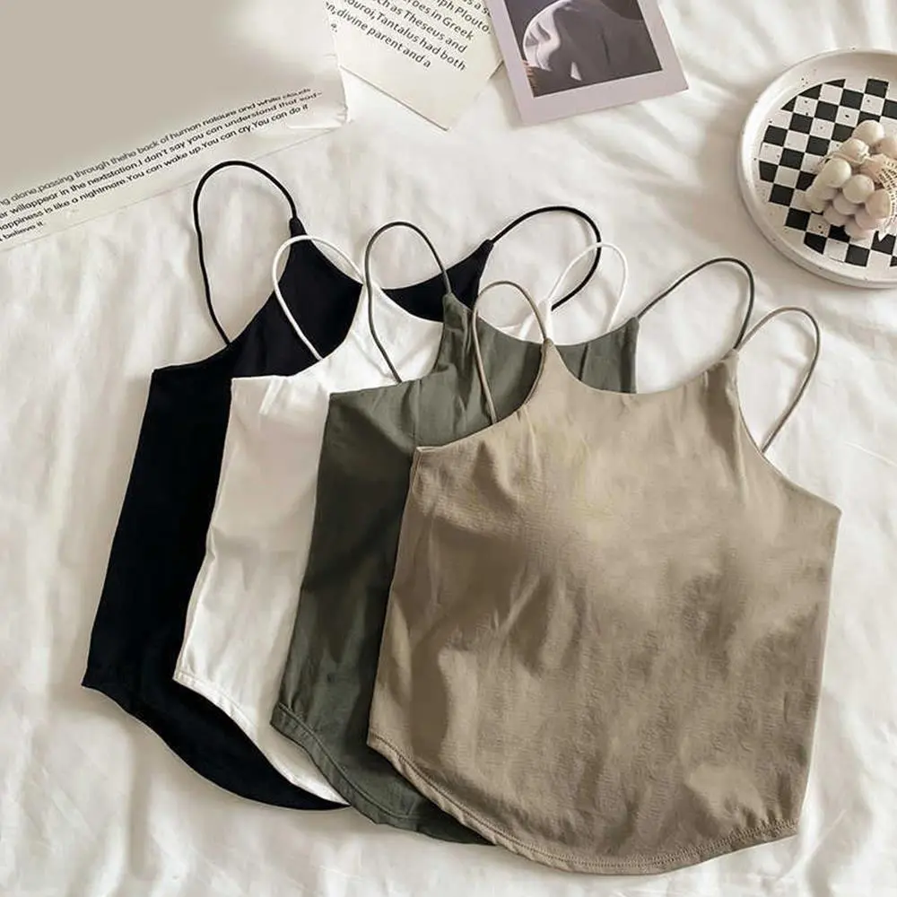 Sexy Camisole Women Underwear Wire-Free Tank Crop Top Tee Seamless Lingerie Bralette Beauty Back Wireless Tube Tops Sports Camis