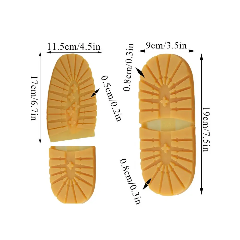 4PCS Anti Slip Foot Pads Forefoot Sole Protector Repair Worker Rubber Soles Wear-resistant Outsole Sneakers Heel Rubber Shoe Pad