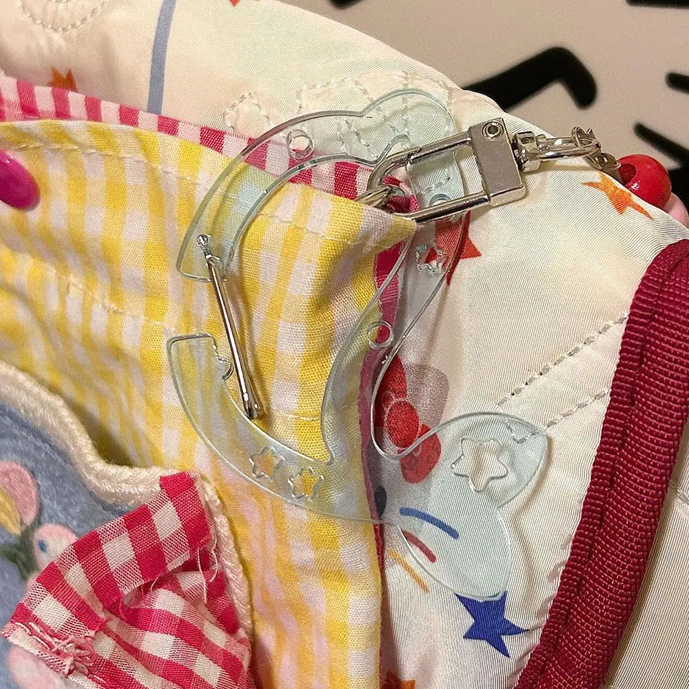 Cute Climbing Button Carabiner Acrylic Pendant Journal Decoration Korean Keychain Pain Bag Buckle Backpack Hanging Pendant