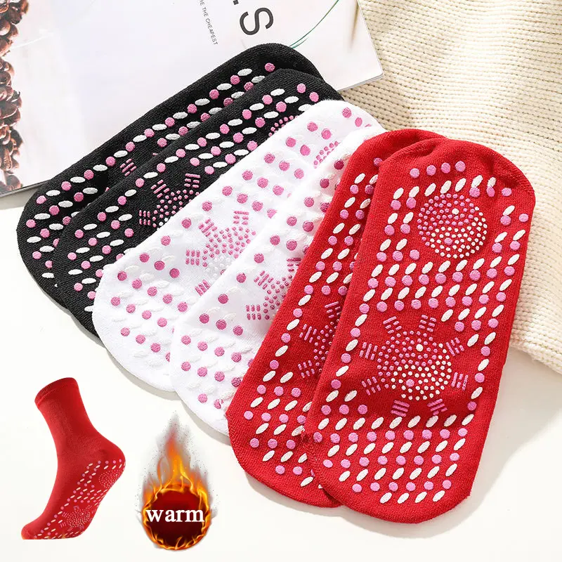 1 Pair Tourmaline Slimming Health Sock Self Heating SocksMagnetic Self-Heating SocksFoot Massage Thermotherapeutic Sock New