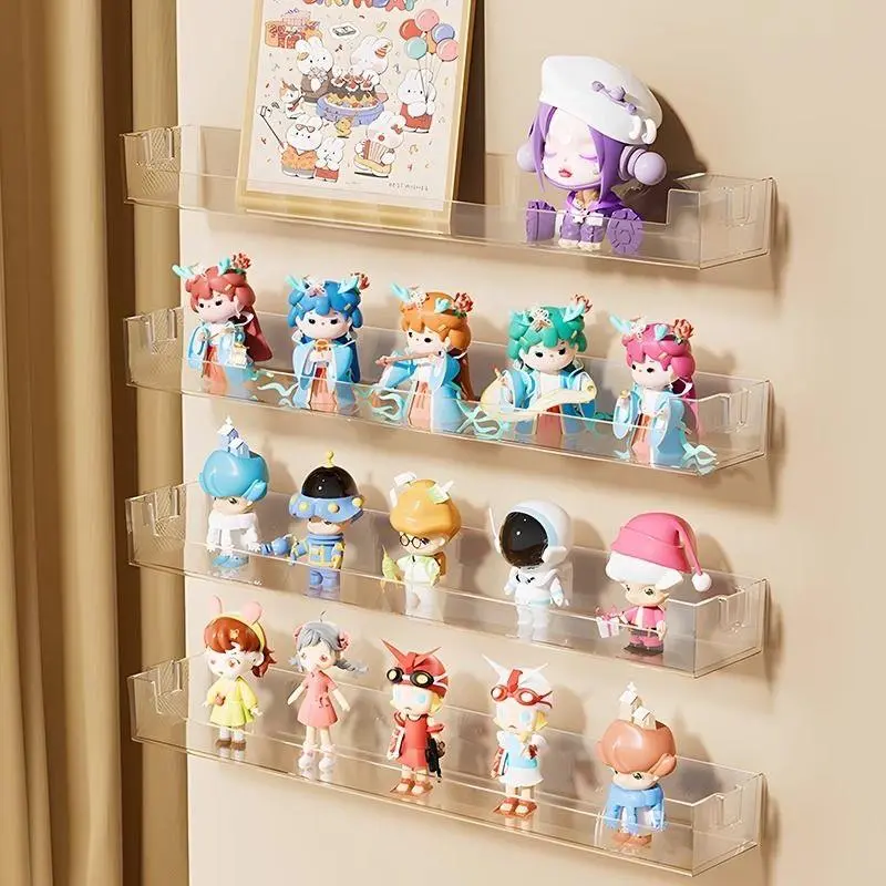 Acrylic Action Figure Display Rack Transparent Doll Storage Box Toy Organizer Rack For Collectible Showcase Cabinet Storage Rack