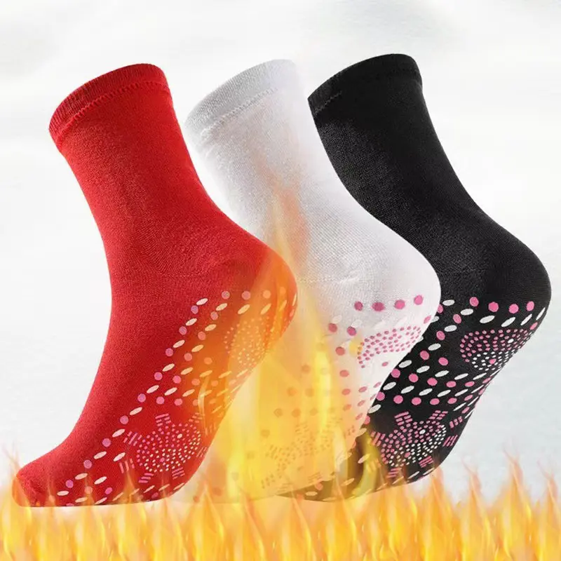 1 Pair Tourmaline Slimming Health Sock Self Heating SocksMagnetic Self-Heating SocksFoot Massage Thermotherapeutic Sock New