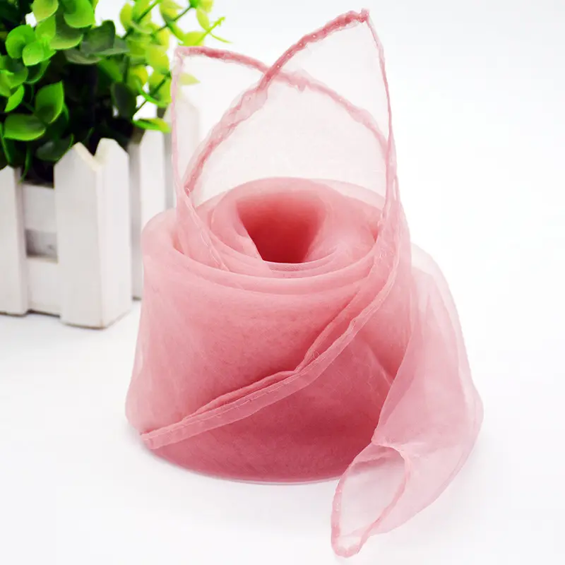 Summer Spring Women Square Scarf Thin Chiffon Scarves Fashion Organza Wraps 70cm*70cm Scarf Solid Color Head Wear Scarves