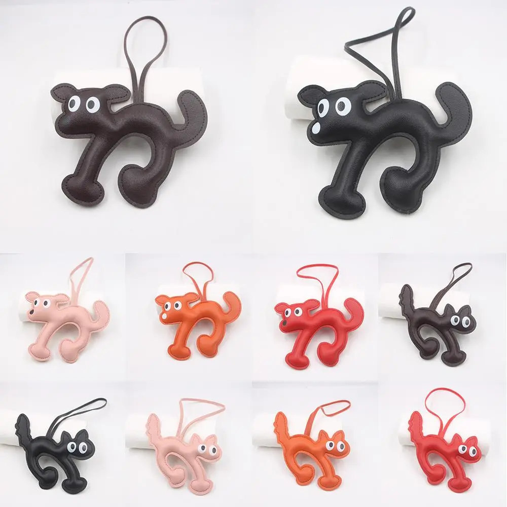 Premium Sausage Cute Dog Cat PU Leather Pendant Suitable For Mobile Phone Bag Pendant Accessories Keychain Couple Pendant