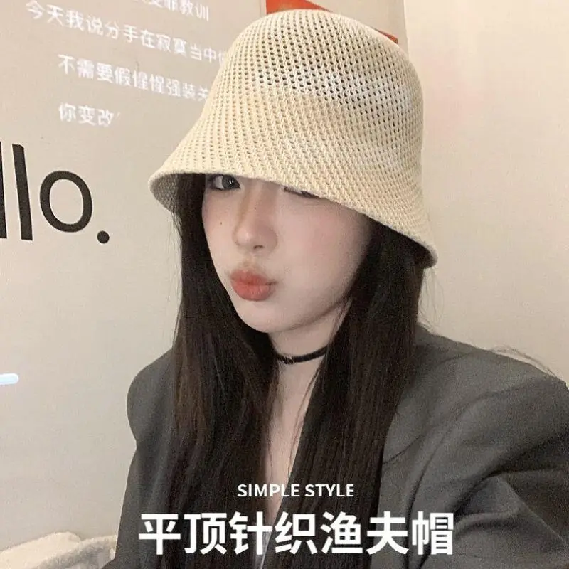 Women Bucket Hat Summer Hollow Out Thin Breathable Sun Hat Female Beach Panama Cap Fold Outdoor Japanese Lesure Fishierman Cap