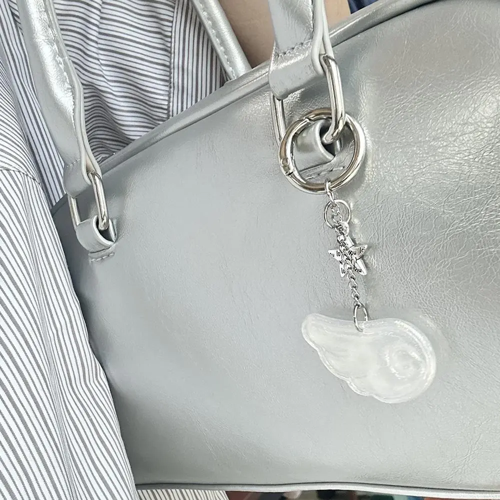 New Y2K Japanese Star Wing Keychain Bag Pendant For Anime Lovers Backpack Decoration Accessories Colorful Wing Car Keyring