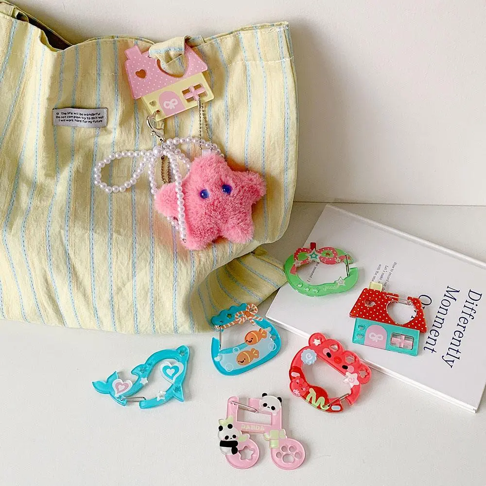 Acrylic Mountaineering Buckle Backpack Decoration Pendant Buckle Student Bag Doll Charm Buckle Cute Keychain Decoration Buckle