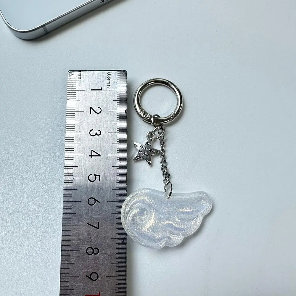 New Y2K Japanese Star Wing Keychain Bag Pendant For Anime Lovers Backpack Decoration Accessories Colorful Wing Car Keyring