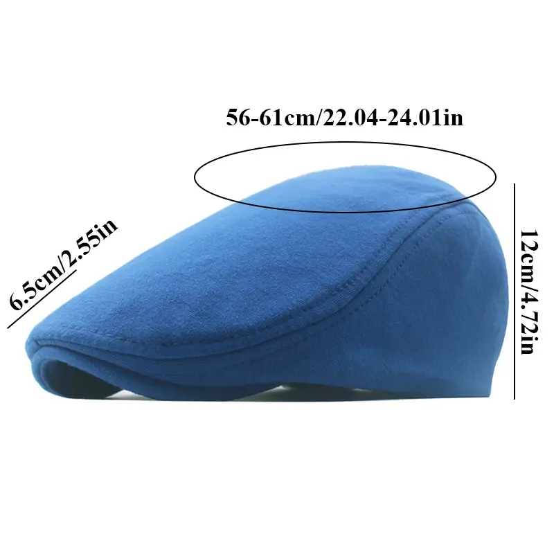 Cotton Newsboy Caps Men Autumn Winter Thick Warm Vintage Herringbone Casual Stripe Berets Gatsby Flat Hat Adjustable Peaked Cap