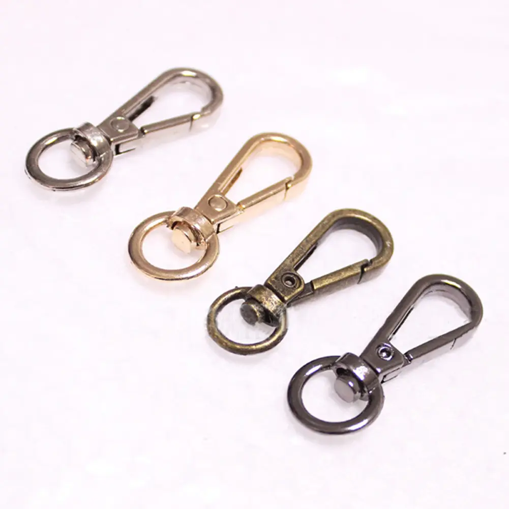 5pcs Metal Bags Strap Buckles Swivel Lobster Clasp Collar Carabiner Snap Hook DIY KeyChain Bag Part Accessories 1/1.3/1.6/2cm