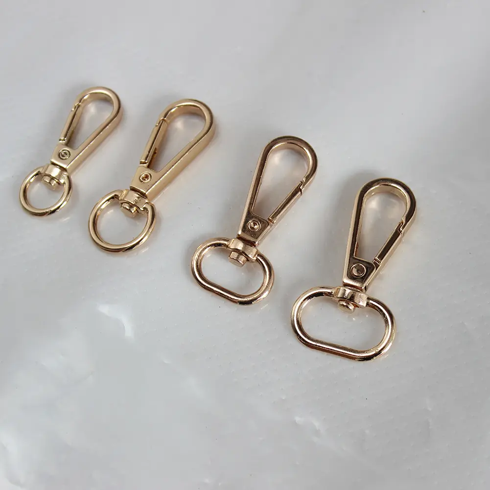 5pcs Metal Bags Strap Buckles Swivel Lobster Clasp Collar Carabiner Snap Hook DIY KeyChain Bag Part Accessories 1/1.3/1.6/2cm