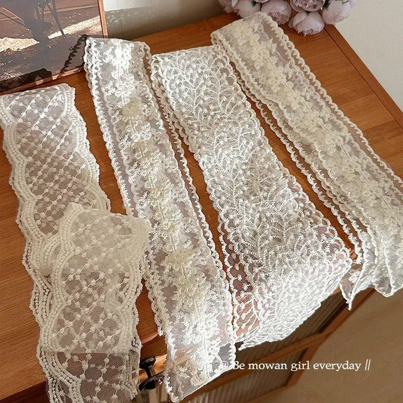 150/200cm Long Women Lace Floral Hair Scarf Elegant Embroidery Ribbon Scarves Lady Wrist Headbands Foulard Skinny Neckerchief
