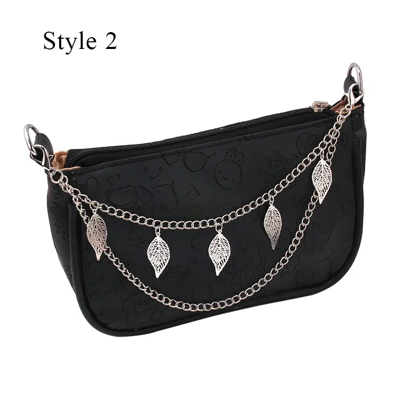 Multi-layer Metal Bag Chain Decor For Handbag Decorative Chain Exquisite Halloween DIY Purse Chain Replacement Bag Accessories