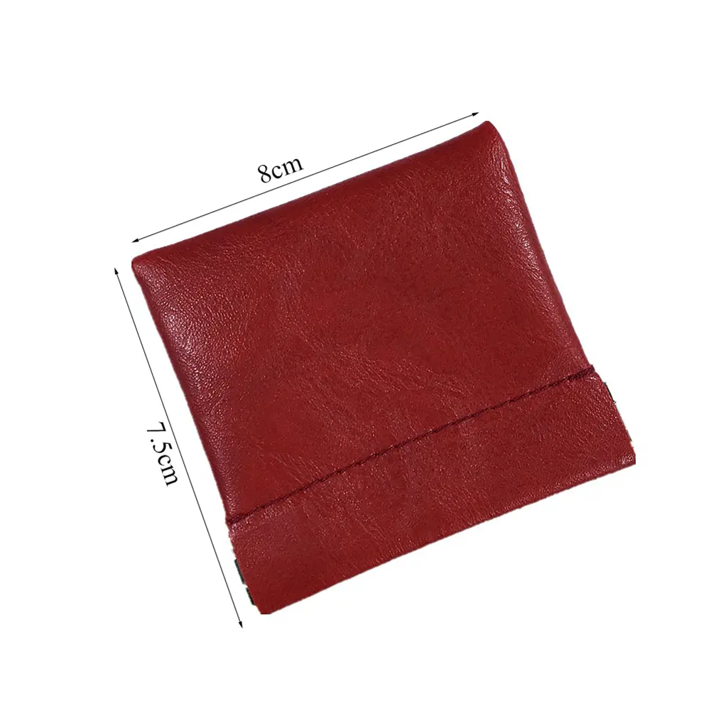 PU Leather Wallet For Women Men Coin Purse Solid Black Red Money Bag Unisex Quality Credit Card Holder Travel Mini Handbag Hot
