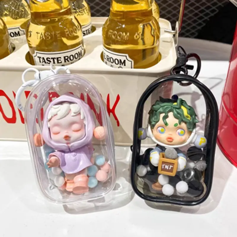 Mystery Box Thicken Transparent PVC Keychain Jewelry Organizer  Pouch Bag Doll Toy Storage Case Clear Organizer Box Wallet