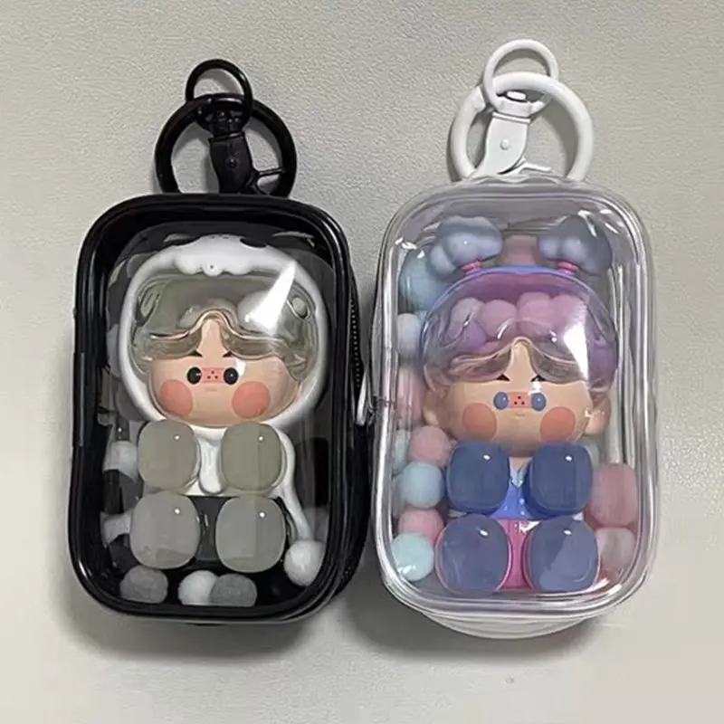 Mystery Box Thicken Transparent PVC Keychain Jewelry Organizer  Pouch Bag Doll Toy Storage Case Clear Organizer Box Wallet