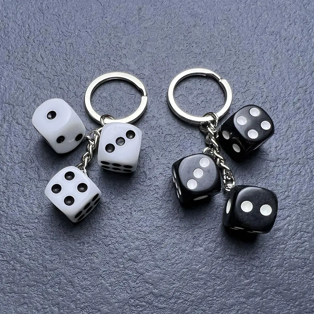 Fashion 8 Ball Lucky Dice Keychain Fashion Car Keyring Cute Bag Pendant Decoration Y2k Keychain Women Men Purse Accessories