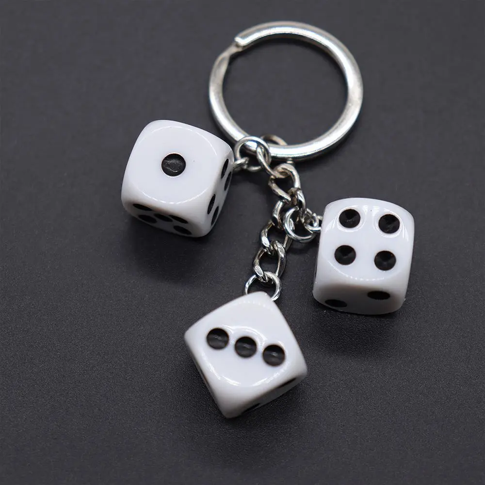 Fashion 8 Ball Lucky Dice Keychain Fashion Car Keyring Cute Bag Pendant Decoration Y2k Keychain Women Men Purse Accessories