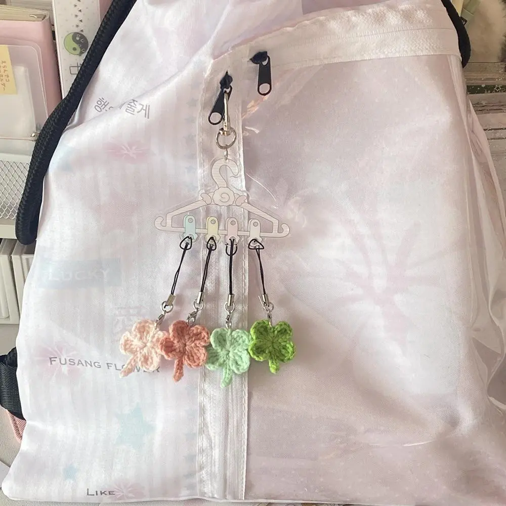 Acrylic Clothes Hanger Design Carabiner Keychain Backpack Pendant Bag Charms Korean Handbook Decor Creative Cartoon Keyring
