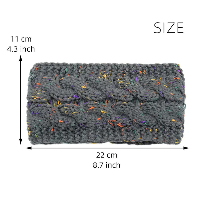 Winter Knitting Headband Twist Wide Elastic Hair Bands Crochet Knitted Woolen Hairband Warm Ear Turban Headwraps Hair Accessorie