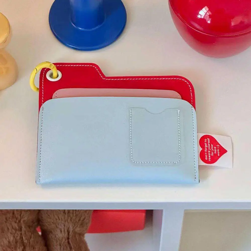 INS Colorful PU Passport Holder Ultra-thin Credit ID Card Wallet Portable Multi-card Card Bag High-capacity Passport Card Holder